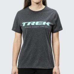 T-shirt Trek Logo Femme L Anthracite Chiné