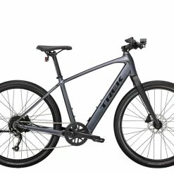Trek Bicicleta Híbrida Eléctrica Ligera Color Gris